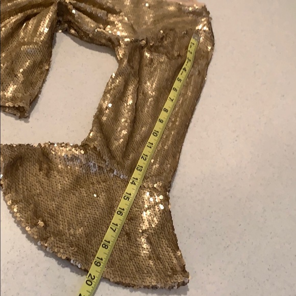 NWT Altar’d State Gold Sequin Blouse - Picture 6 of 8